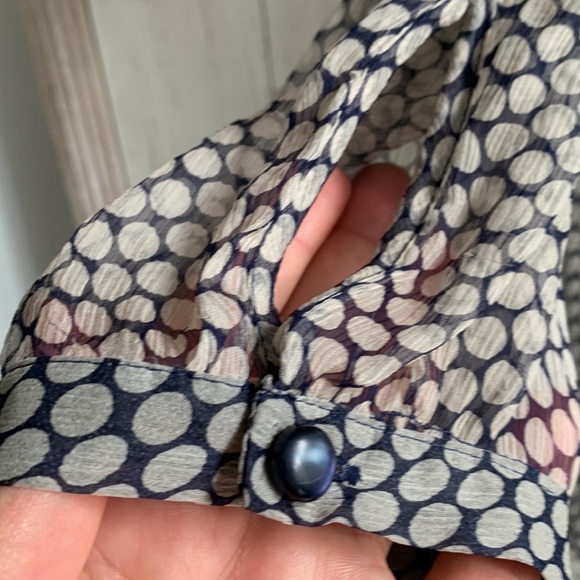 KENAR sheer silk blouse- size Medium - Picture 5 of 8